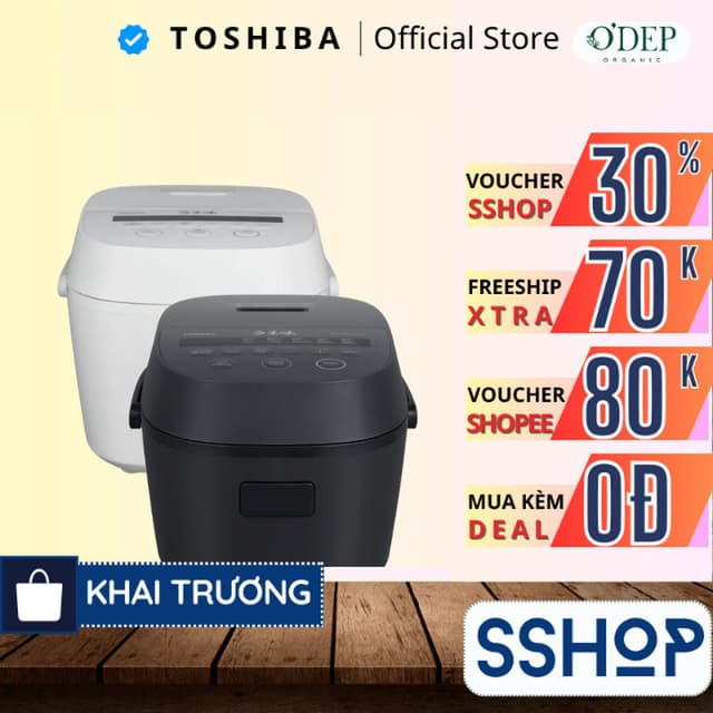 Nồi cơm điện tử Toshiba 1 Lít / 1.8 Lít RC-18DR5UVN(W)/RC-10DR5UVN - Hàng chính hãng. - SSHOP SSO - Ảnh 10