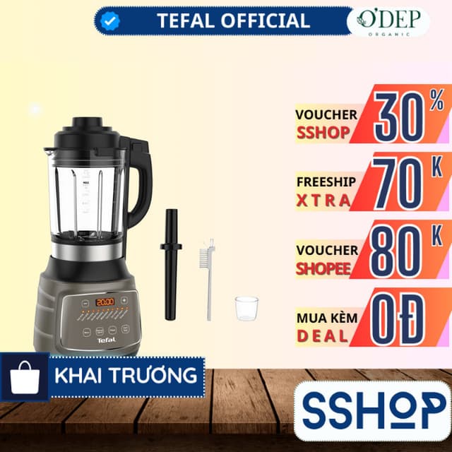 Máy làm sữa hạt Tefal Chính hãng 1.75L xay nấu nóng lạnh đa năng 1300W, tự vệ sinh BL967B66 - SSHOP SSO - Ảnh 5