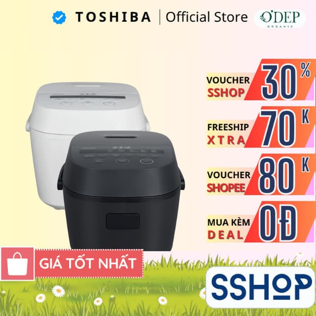 Nồi cơm điện tử Toshiba 1 Lít / 1.8 Lít RC-18DR5UVN(W)/RC-10DR5UVN - Hàng chính hãng. - SSHOP SSA - Ảnh 7