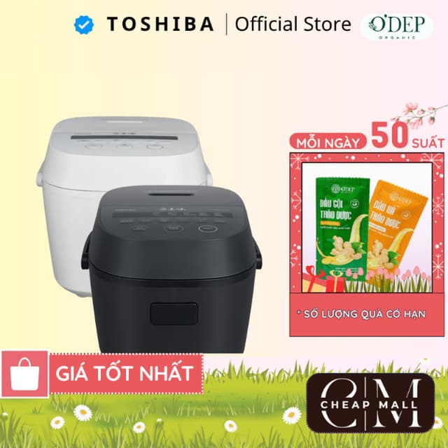 Nồi cơm điện tử Toshiba 1 Lít / 1.8 Lít RC-18DR5UVN(W)/RC-10DR5UVN - Hàng chính hãng. - CHEAP CMO - Ảnh 12