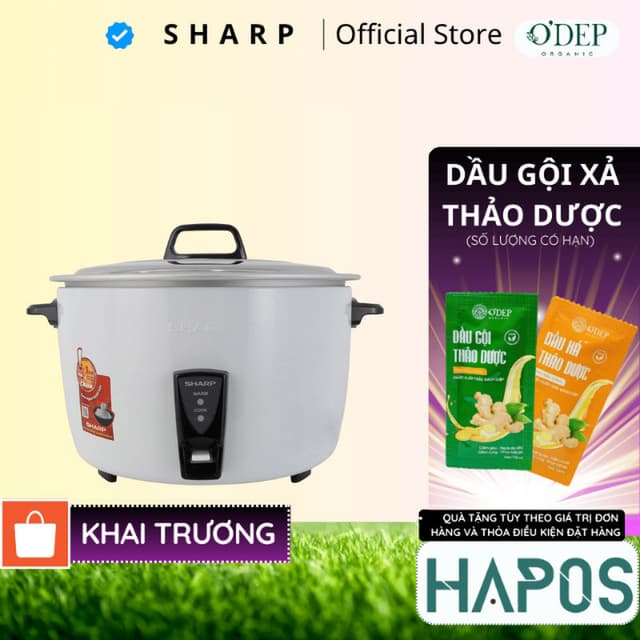 Nồi cơm điện nắp rời 7 Lít Sharp KSH-D77V Chính hãng, Bảo hành 15 tháng - Không chống dính - HAPOS HSA - Ảnh 12