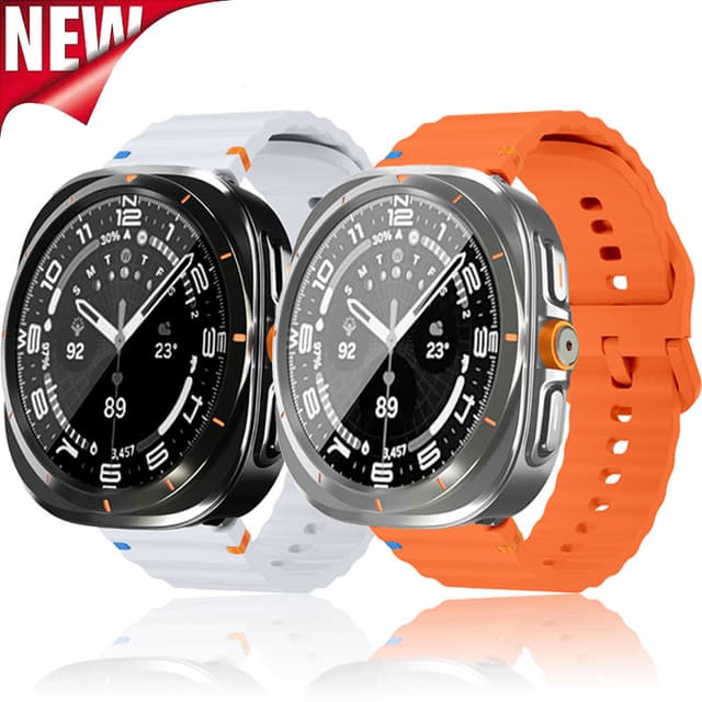 Dây đeo silicon + Vỏ bảo vệ Tương thích cho Samsung Galaxy Watch Watch 7 6 Nâng cấp lên Galaxy Watch Ultra Protector case cho Galaxy Watch7 6 40mm 44mm - Ảnh 10