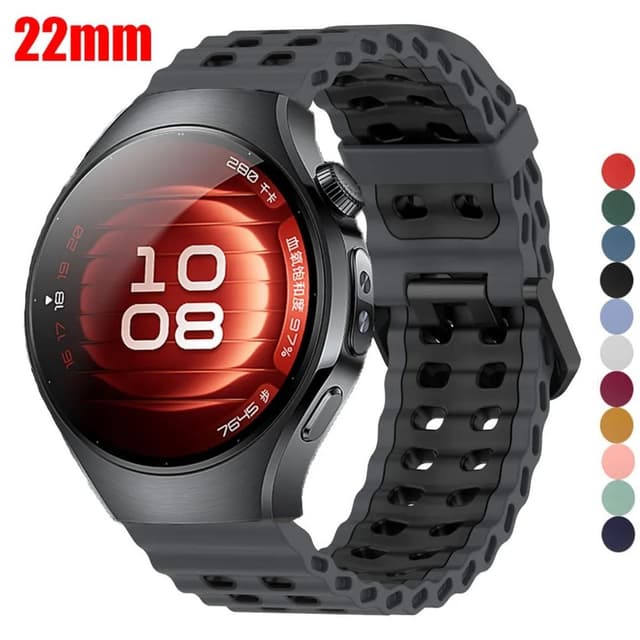 Dây đeo silicon thể thao cho Huawei Watch 5 / GT5 Pro 46mm Garmin Forerunner 970 47mm Correa Dây đeo thoáng khí 22mm cho Huawei GT4 GT3 46mm GT2 Pro Amazfit GTR 47mm Dây đeo đồng hồ - Ảnh 7