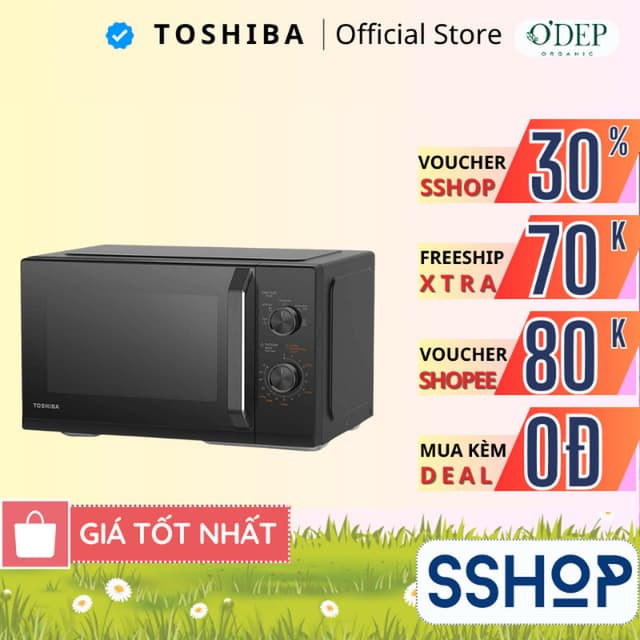 Lò vi sóng Toshiba MW3-MM25PE(BK) 25 lít - Bảo hành chính hãng 12 tháng - SSHOP SSA - Ảnh 9
