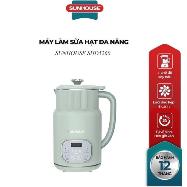 MÁY LÀM SỮA HẠT ĐA NĂNG SUNHOUSE SHD5260 - Ảnh 12