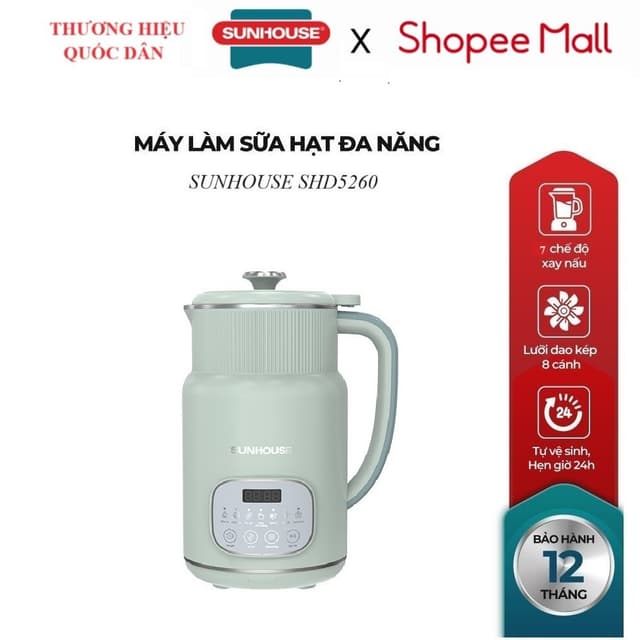 MÁY LÀM SỮA HẠT ĐA NĂNG SUNHOUSE SHD5260 - Ảnh 8