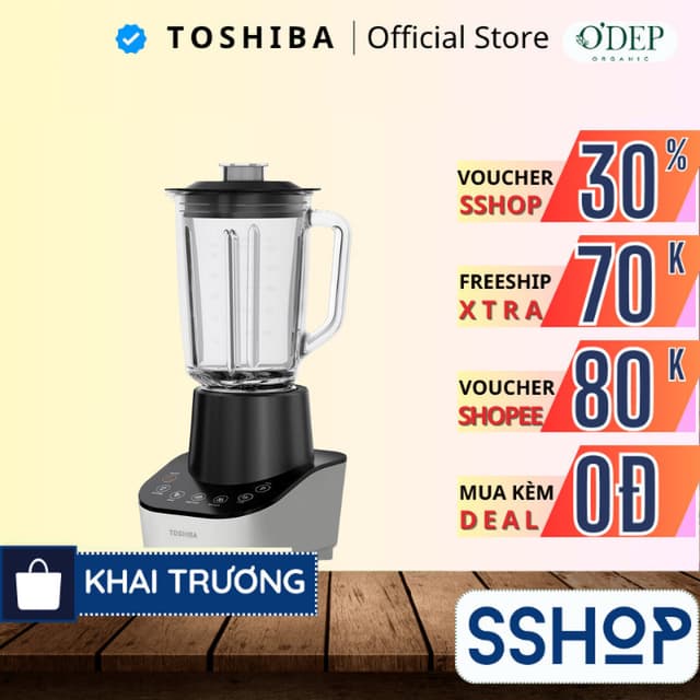 Máy xay sinh tố đa năng Toshiba BL-70GS1PV 1.5L 700W Chính hãng, cối thủy tinh, 5 chế độ xay đa năng - SSHOP SSO - Ảnh 9
