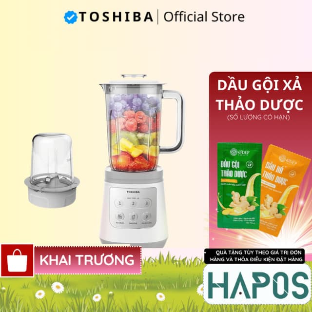 Máy xay sinh tố Toshiba đa năng 2 cối 1.5 Lít 700W, Hàng chính hãng, BL-70PR1NV BL-70PR2NV - HAPOS OFFICIAL - Ảnh 10