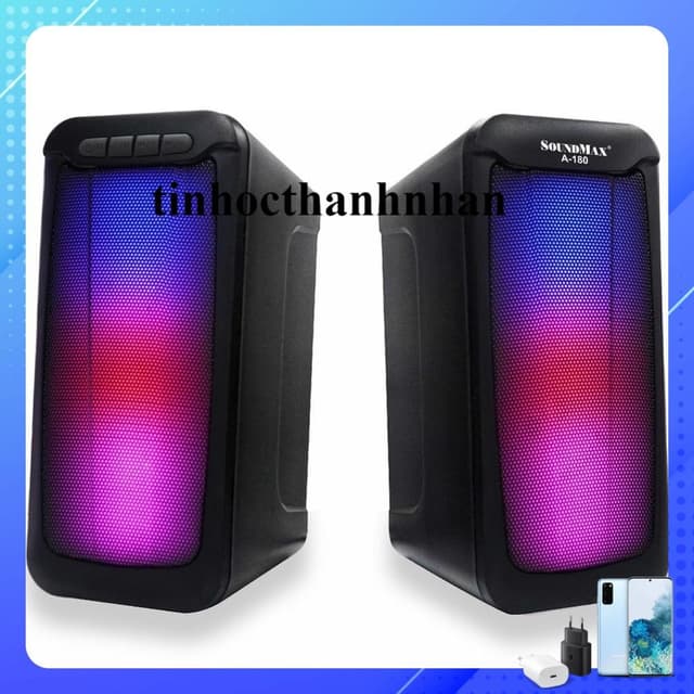 Loa Vi Tính SoundMax A180 2.0 10W (RMS) LED RGB / Jack 3.5mm / Bluetooth 5.0 - Hàng chính hãng - Ảnh 5