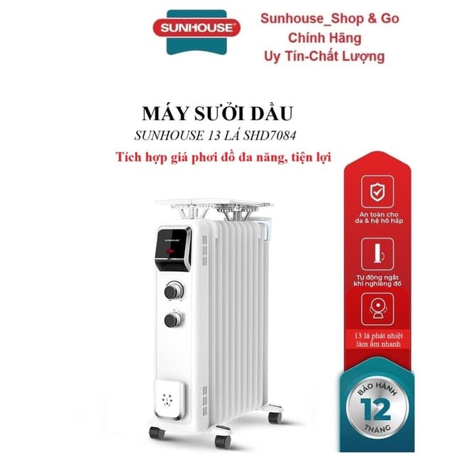 MÁY SƯỞI DẦU SUNHOUSE 13 LÁ SHD7084 (CÓ GIÁ PHƠI) - Ảnh 12