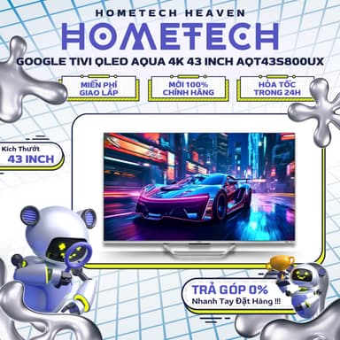 So sánh giá [GIAO LẮP MIỄN PHÍ] AQT43S800UX - Google Tivi QLED Aqua 4K 43 inch AQT43S800UX- Hàng Chính Hãng, Mới 100% rẻ nhất?