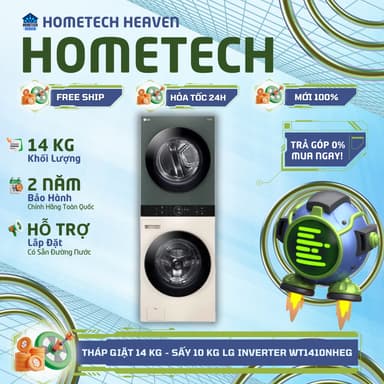 So sánh giá WT1410NHEG - Tháp giặt sấy LG WashTower Inverter giặt 14 kg - sấy 10 kg WT1410NHEG - Hàng Chính Hãng, Mới 100% rẻ nhất?