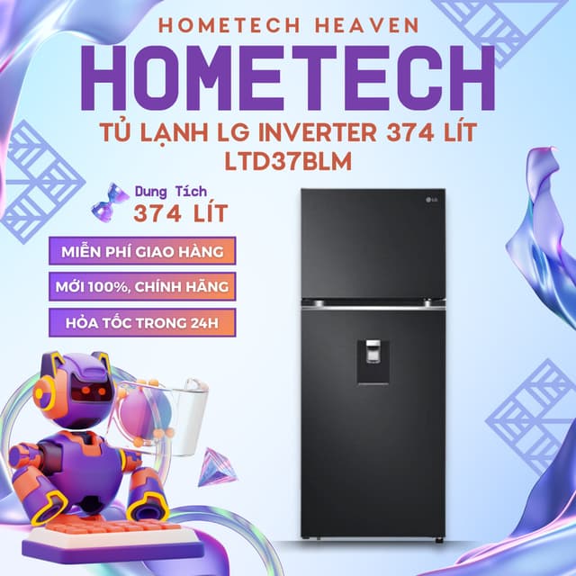 [GIAO LẮP MIỄN PHÍ] LTD37BLM - Tủ lạnh LG Inverter 374 lít LTD37BLM - Hàng Chính Hãng, Mới 100% - Ảnh 5
