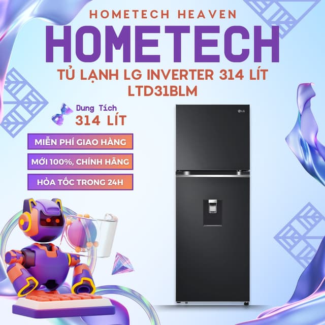 [GIAO LẮP MIỄN PHÍ] LTD31BLM - Tủ lạnh LG Inverter 314 lít LTD31BLM - Hàng Chính Hãng, Mới 100% - Ảnh 8
