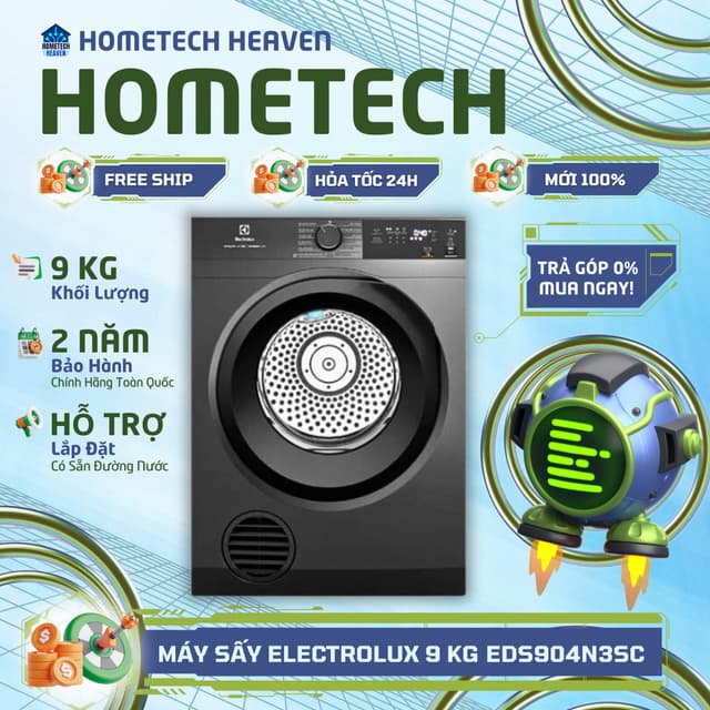 [GIAO LẮP MIỄN PHÍ] EDS904N3SC Máy sấy thông hơi Electrolux UltimateCare 9 kg EDS904N3SC - Hàng Chính Hãng, Mới 100% - Ảnh 12
