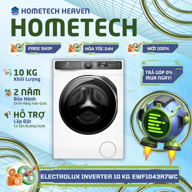 [GIAO LẮP MIỄN PHÍ] EWF1043R7WC- Máy giặt Electrolux UltimateCare 700 Inverter 10 kg - BH Chính Hãng - Ảnh 8