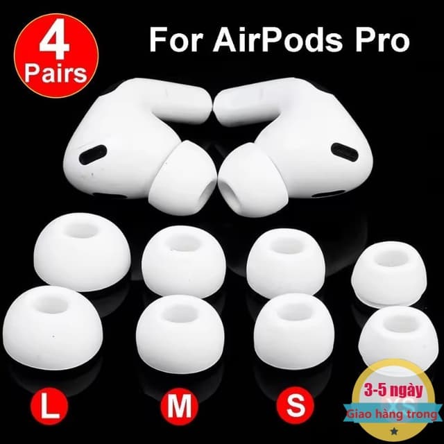 [Đến 3-5 ngày] Đầu tai thay thế tương thích cho AirPods Pro | Tai nghe silicon khử tiếng ồn 4 kích cỡ có bộ lọc không khí, thiết kế thân thiện với da và chống vi khuẩn, vừa vặn an toàn - Ảnh 4