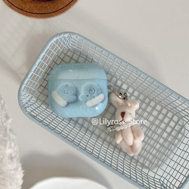 Vỏ tai nghe phong cách Hàn Quốc cho AirPods Pro3 [2025] AirPods Pro2 Pro 4 3 2 1 Tai nghe không dây Apple Bluetooth cho phiên bản chống ồn Blue Y2K Girl - Ảnh 12