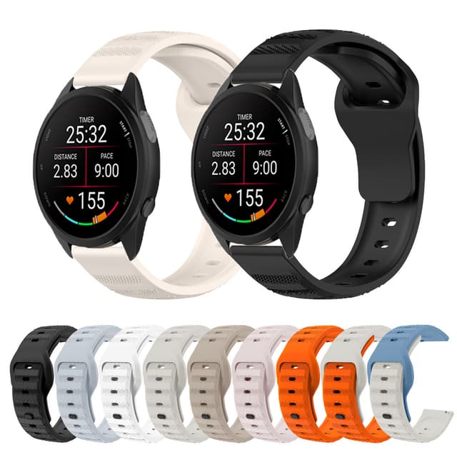 18mm 20mm 22mm Dây đeo silicon cho Garmin Forerunner 265 255 245 255S 265S 245M 645 645M 55 158 165 Âm nhạc 970 570 42mm 47mm Dây đeo cổ tay thể thao Dây đeo đồng hồ - Ảnh 12
