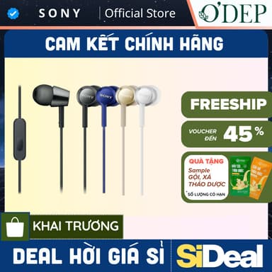So sánh giá Tai nghe có dây Sony MDR-EX155AP, jack 3.5mm, micro đàm thoại, Chính hãng - SIDEAL SIO rẻ nhất?