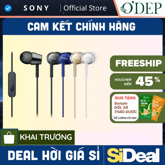 Tai nghe có dây Sony MDR-EX155AP, jack 3.5mm, micro đàm thoại, Chính hãng - SIDEAL SIO - Ảnh 8