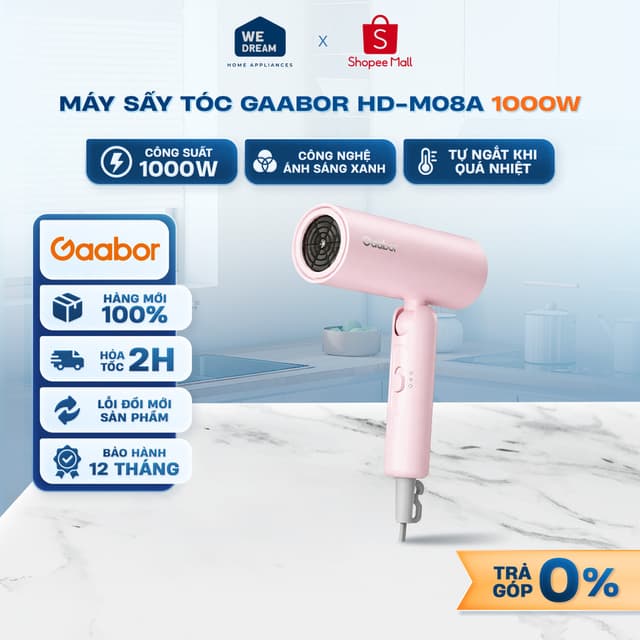 HD-M08A - Máy Sấy Tóc Gaabor HD-M08A 1000W - Hàng Chính Hãng, Mới 100% - Ảnh 11