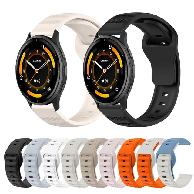 Dây đeo silicon 18mm 20mm 22mm cho Garmin Venu4 Venu3 Venu2 Venu3s / Vivoactive 3 4 5 3S 4S 40mm 45mm / vivomove3 3s HR / Venu 2 32s 3s 4 45mm 41mm Vòng đeo tay thể thao Dây đeo đồng hồ - Ảnh 2