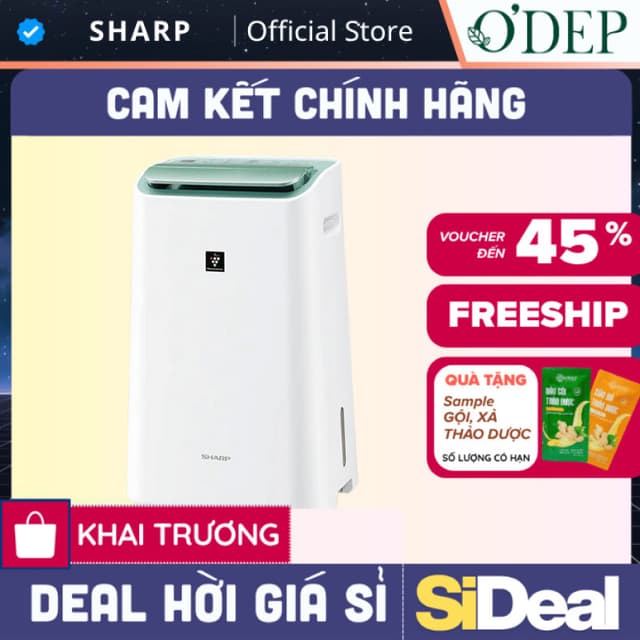 Máy lọc không khí kết hợp hút ẩm Sharp DW-E16FA-W chính hãng, sử dụng phòng 38m2 - SIDEAL SIL - Ảnh 12