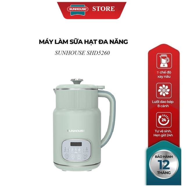 MÁY LÀM SỮA HẠT ĐA NĂNG SUNHOUSE SHD5260 - Ảnh 7