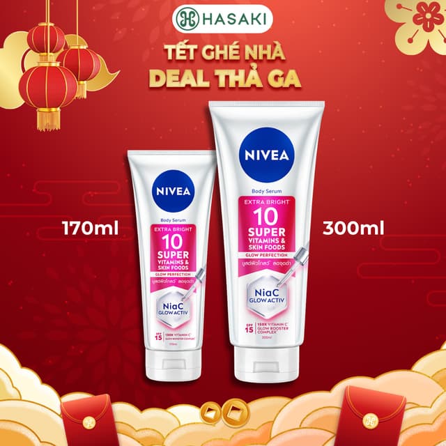 [DAILY] Serum Dưỡng Thể Nivea Sáng Da Mờ Thâm Nám Extra Bright 10 Super Vitamins Hasaki - Ảnh 8