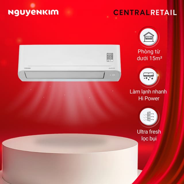 [Lắp đặt 0đ] Máy lạnh Toshiba Inverter 1 HP RAS-H10S5KCV2G-V - Ảnh 2