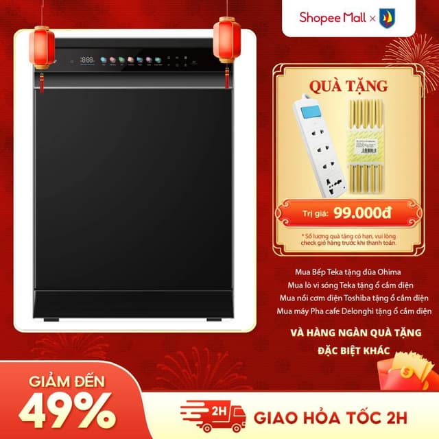 [ SHOPEE LẮP ĐẶT 0 ĐỒNG HCM - HÀ NỘI ] Máy rửa chén độc lập Comfee CDWEF1533GB-WU-VN (15 bộ) - Bảo hành 24 tháng - Ảnh 6