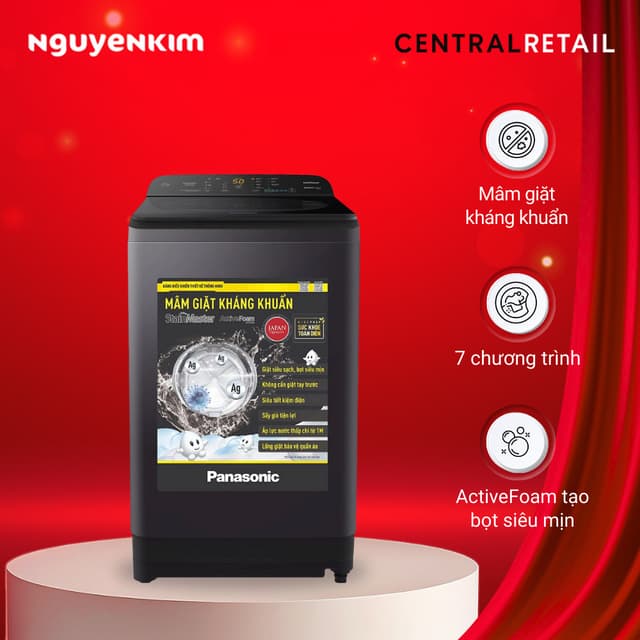 Máy giặt Panasonic 11 kg NA-F110A9BRV - Hàng chính hãng - Ảnh 4