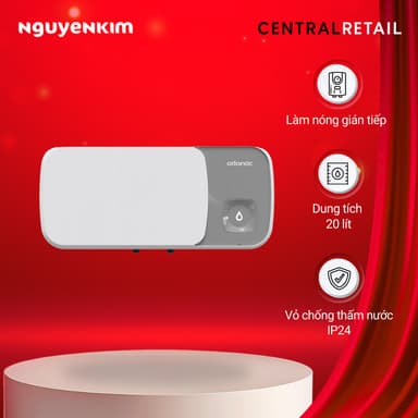 So sánh giá Máy nước nóng gián tiếp Atlantic 20 lít SWH 20H M-14 ESA SLIM 823044 rẻ nhất?