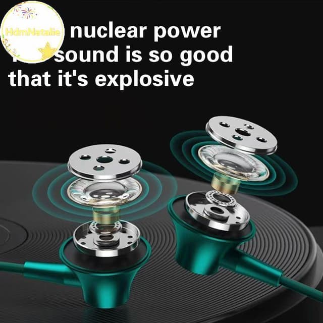 HdmNatalie Type-C Tai nghe Karaoke có dây trong tai Tai nghe nhạc nổi 3,5 mm Tai nghe rảnh tay Tai nghe có Mic cho Xiaomi Huawei VN - Ảnh 9