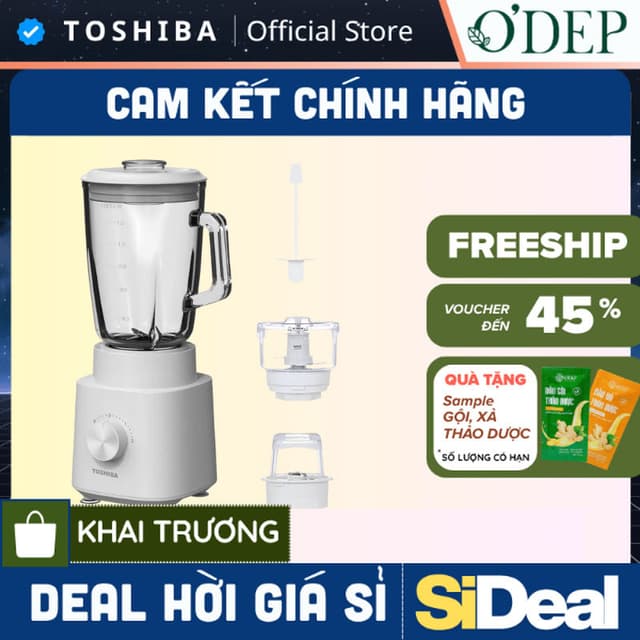 Máy xay sinh tố đa năng Toshiba BL-70GR2UV - Bảo hành chính hãng 12 tháng - SIDEAL SIO - Ảnh 12