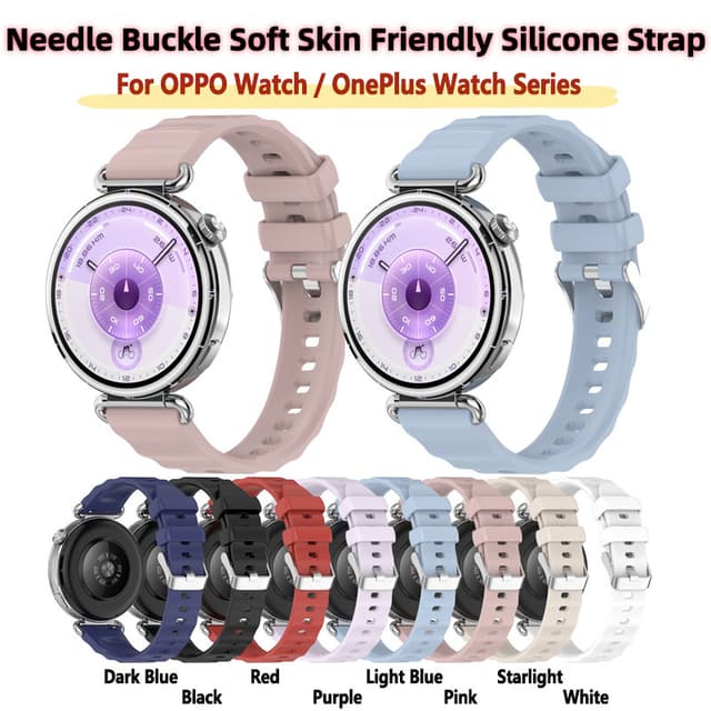 Kim Khóa Dây Đeo Silicon Cho Xiaomi OPPO OnePlus Watch 3 S4 X2 Mini Mibro GS Pro 41mm 43mm Đồng Hồ Thông Minh Siêu Mềm Chống Thấm Nước Phát Hành Nhanh Cao Su Thay Thế Dây Đeo Tay - Ảnh 1