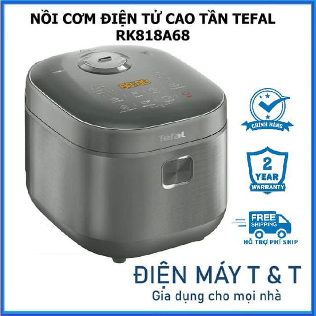 Nồi cơm điện tử cao tần Tefal 1.8 lít RK818A68 - Màu Xám - Hàng chính hãng - Bảo hành 24 tháng - Ảnh 6