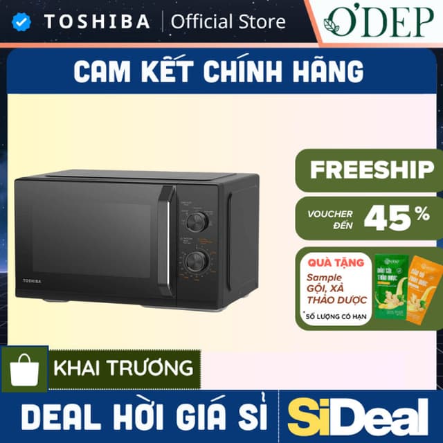 Lò vi sóng Toshiba MW3-MM25PE(BK) 25 lít - Bảo hành chính hãng 12 tháng - SIDEAL SIO - Ảnh 3