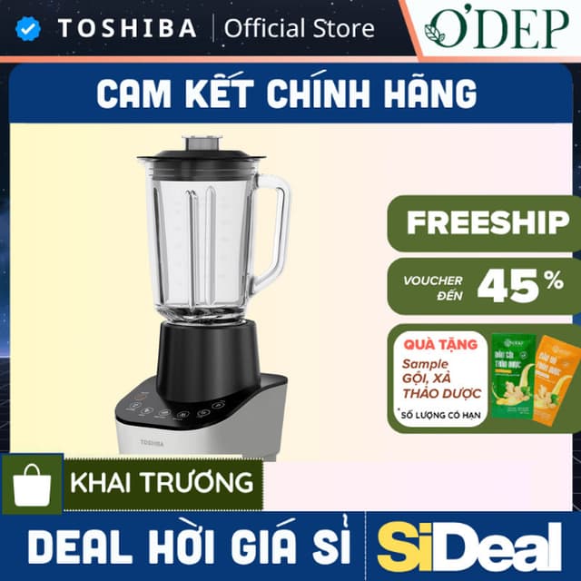 Máy xay sinh tố đa năng Toshiba BL-70GS1PV 1.5L 700W Chính hãng, cối thủy tinh, 5 chế độ xay đa năng - SIDEAL SIO - Ảnh 9