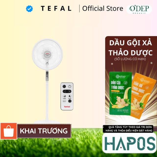 Quạt đứng TEFAL Turbo Silence Extreme VH699690, 7 cánh 60W - Trắng - Bảo Hành 24 tháng - HAPOS HOF - Ảnh 8
