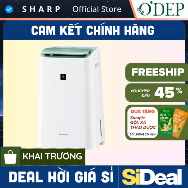 Máy lọc không khí kết hợp hút ẩm Sharp DW-E16FA-W chính hãng, sử dụng phòng 38m2 - SIDEAL SIO - Ảnh 8