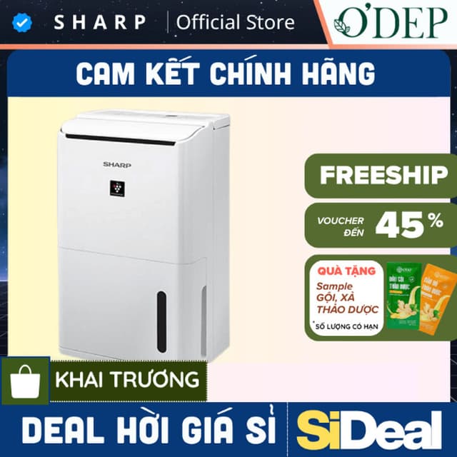 Máy lọc không khí hút ẩm tạo ion Sharp DW-D12A-W Diện tích lọc 25m2, - SIDEAL SIO - Ảnh 10