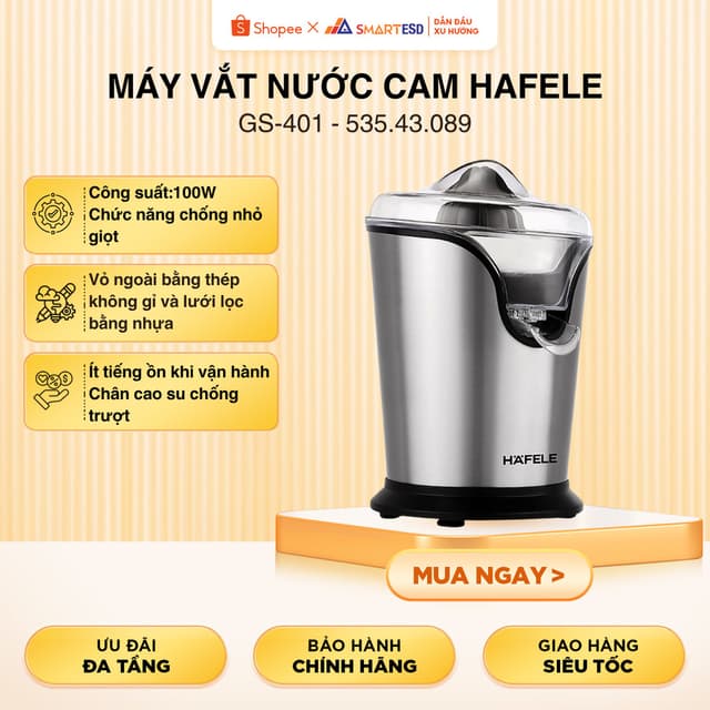 Máy vắt nước cam Hafele GS-401 - 535.43.089 - 100W - Bảo hành chính hãng 12 tháng - Ảnh 10