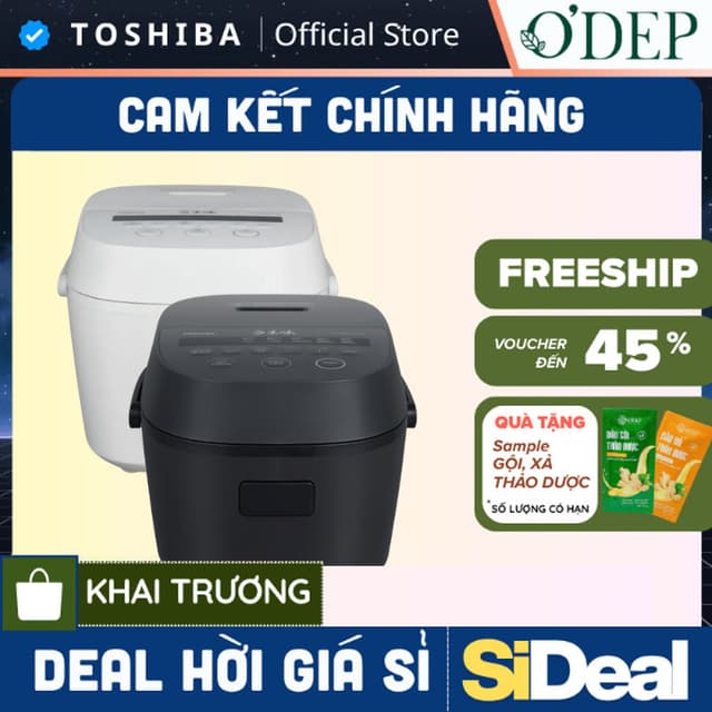 Nồi cơm điện tử Toshiba 1 Lít / 1.8 Lít RC-18DR5UVN(W)/RC-10DR5UVN - Hàng chính hãng. - SIDEAL SIO - Ảnh 6