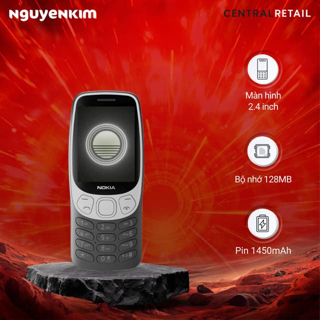 Điện thoại Nokia 3210 4G TA-1615 DS VN Đen - Ảnh 3