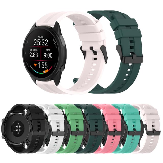 Dây đeo silicon 20mm 22mm cho Garmin Forerunner 265 255 245 245M 645 645M 55 158 165 Âm nhạc 970 570 42mm 47mm Dây đeo đồng hồ thể thao - Ảnh 11