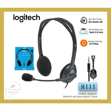 So sánh giá Tai Nghe LOGITECH H111 - Âm Thanh Nổi (1 Giắc)- Hàng Chính Hãng - Bảo Hành 12 Tháng rẻ nhất?