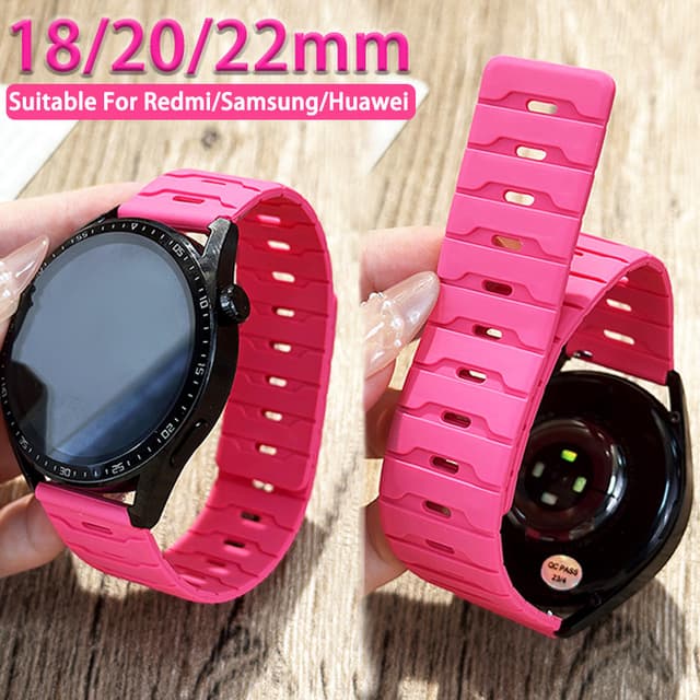 Dây đeo vòng silicon từ tính 20mm cho Samsung Galaxy Watch7 6 5 4 44 / 40mm 6Classic 18mm 22mm Dây đeo cho Huawei Watch GT6 / 5 GT6Pro 46mm Vòng đeo tay - Ảnh 9