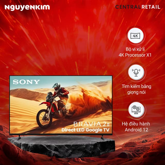 [Mới 2025] Sony Google TV 4K LED NỀN BRAVIA 2 II 50 inch K-50S25VM2 - Ảnh 9